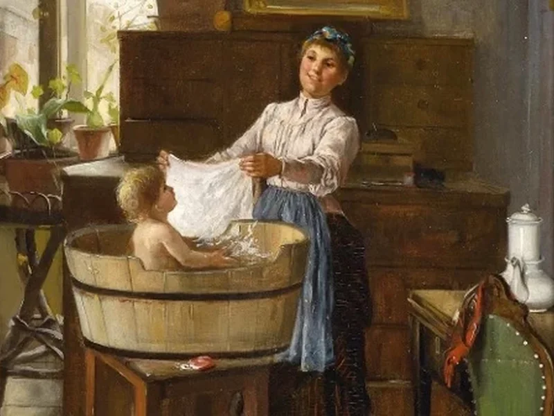 1861-Hans Sellenati - Ampia lavanderia